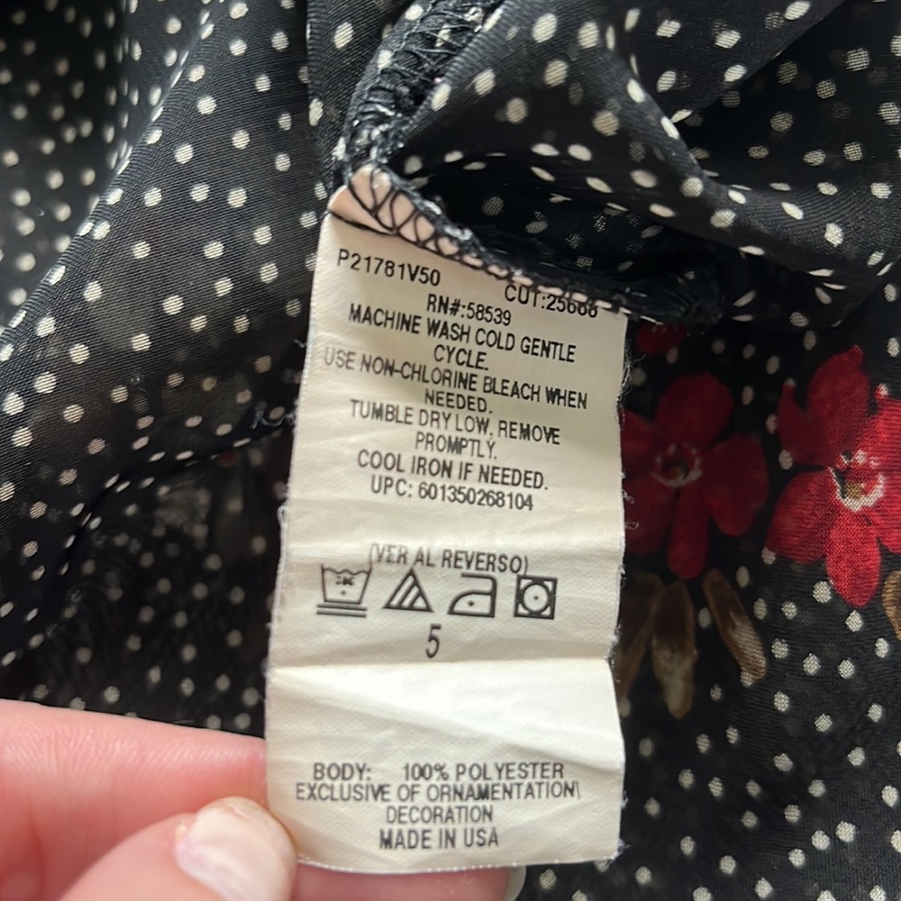 90s Floral Polka Dot Slip MIDI Dress - Picture 9 of 10